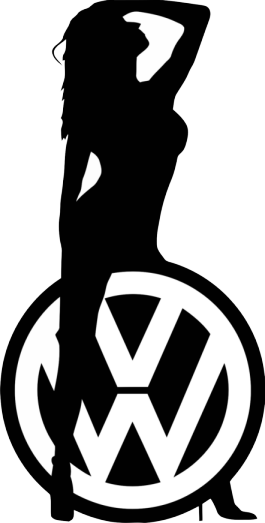 VW Lady Sticker
