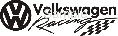 (image for) VW Racing Sticker no background